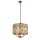 Suspension ronde Ø 44 cm cristal en laiton crème 5x E14