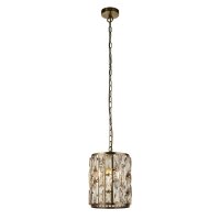 Suspension Art D&eacute;co D : 22 cm E27 abat-jour cristal