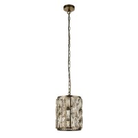 Pendelleuchte Art Déco D: 22 cm E27 Kristall Schirm