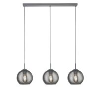 Lampe à suspendre Gris Chrome L : 81 cm Verre...