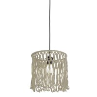 Pendelleuchte Boho Seil Ø 31,5 cm Weiß Natur...
