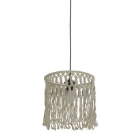 Pendelleuchte Boho Seil Ø 31,5 cm Weiß Natur...