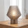 Tischleuchte klein H: 17,5 cm Art Déco Rauchglas Metall