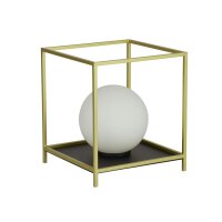 Tischleuchte klein H: 20,5 cm in Gold Weiß Schwarz G9