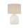 Lampe de chevet Blanc Beige C&eacute;ramique Lin E27 49 cm de haut