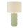 Lampe de table c&eacute;ramique lin E14 54 cm vert nature