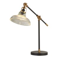 Schreibtischlampe verstellbar 44-67 cm Glas Metall...