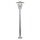Stehlampe au&szlig;en IP44 E27 98 cm in Silber Glas Metall