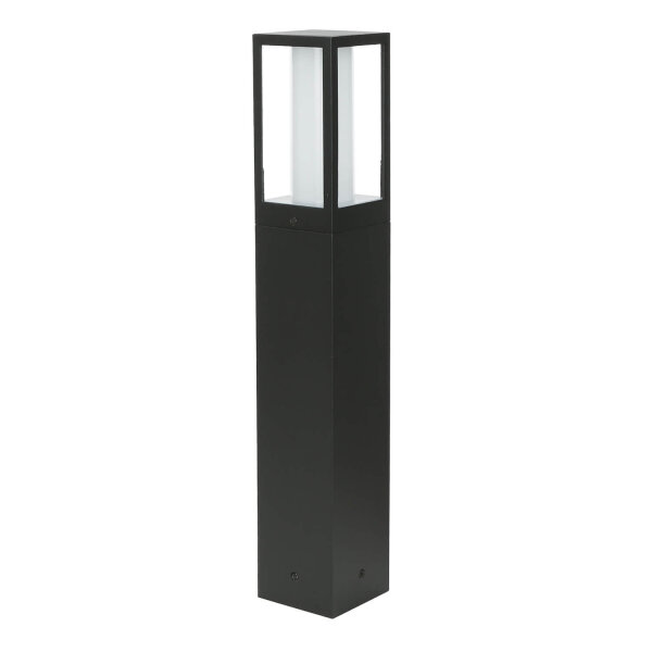 Pollerleuchte IP44 GU10 45 cm Schwarz Weiß Aluminium
