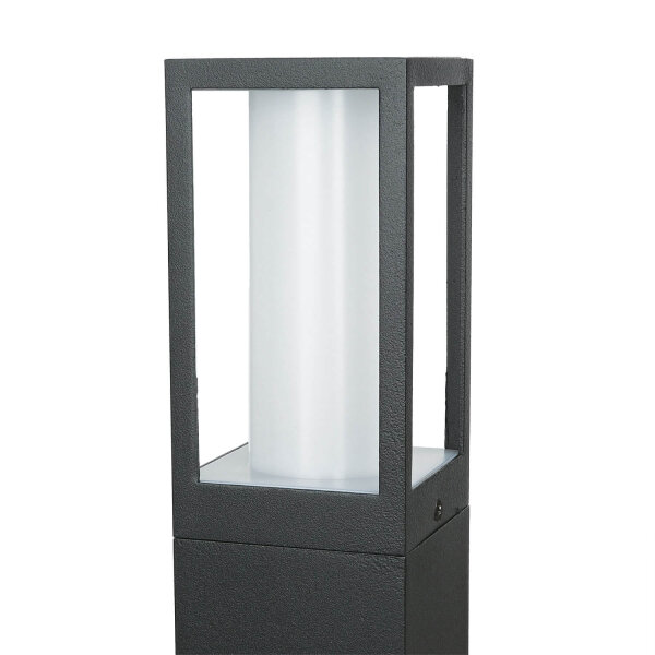 Pollerleuchte IP44 GU10 45 cm Schwarz Weiß Aluminium