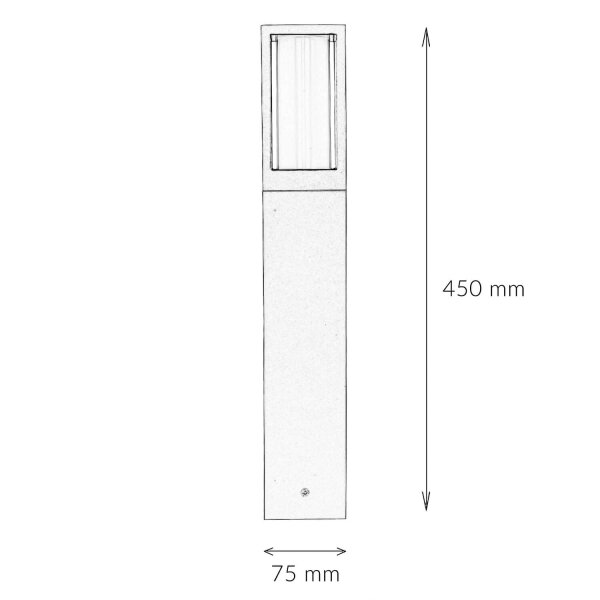 Pollerleuchte IP44 GU10 45 cm Schwarz Weiß Aluminium