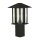 Sockelleuchte Schwarz 45 cm IP44 E27 Aluminium Glas