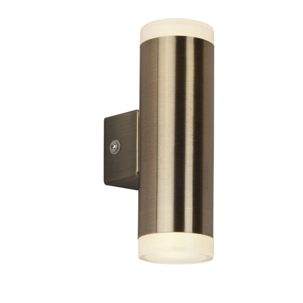 Applique murale LED extérieure Up Down IP44 en laiton antique petite