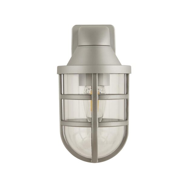 Applique murale extérieure argent IP44 E27 Maritim H : 21 cm