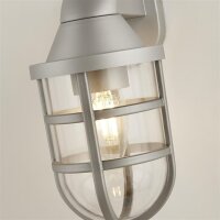 Applique murale extérieure argent IP44 E27 Maritim...