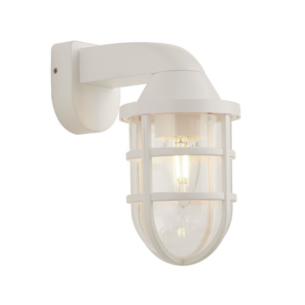Lampe dextérieur murale IP44 E27 blanc Maritim H : 21 cm petite