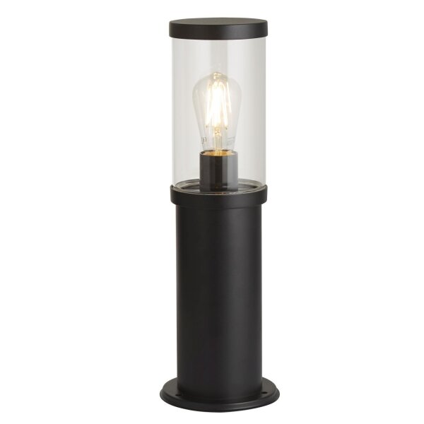 Pollerleuchte IP44 E27 45 cm Schwarz Klar Garten Weg