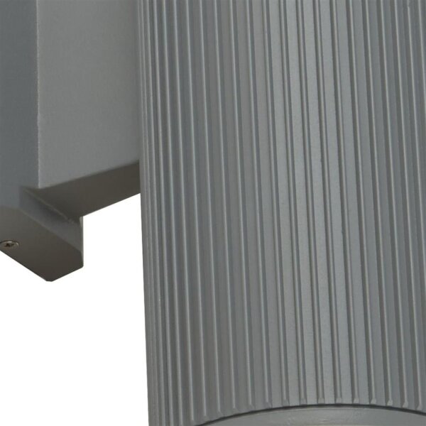 Außenlampe Wand IP54 Downlight E27 Grau Glas Aluminium