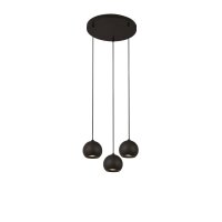 H&auml;ngelampe 3-flammig Schwarz GU10 &Oslash; 39 cm Metall
