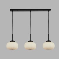 Längliche Hängelampe 3-flammig B: 104 cm Glas...