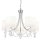 Lustre avec abat-jour 5x E14 Chrome Blanc Tissu Métal