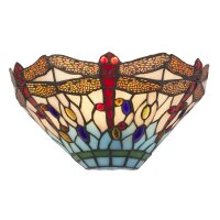 Applique Tiffany style verre coloré métal L...