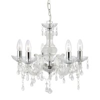 Lustre en cristal Verre Ø 48 cm 5x E14 Classique