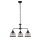 Suspension 3 flammes E27 noir clair Ø 56 cm Vintage