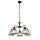 Suspension métal verre Ø 58 cm noir clair vintage