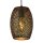Hängelampe Schwarz Gold E27 Ø15 cm höhenverstellbar