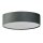 Plafonnier velours Abat-jour rond Ø 38 cm petit gris 2x E27