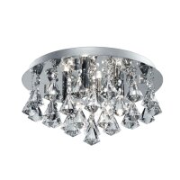 Plafonnier salle de bain IP44 Ø 38 cm rond 4x G9...
