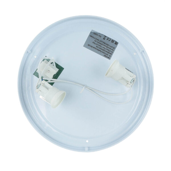 Deckenlampe Stoff Samt rund Ø 38 cm H: 10 cm Rosa 2x E27