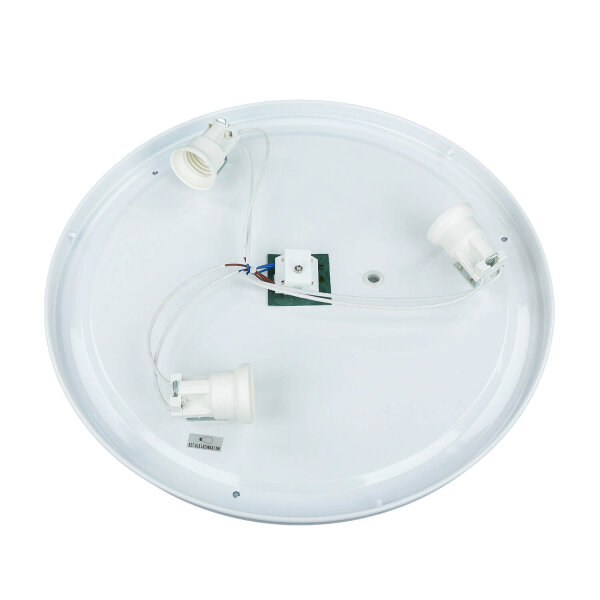 Plafonnier rond Ø 50cm H : 10cm Abat-jour rose velours 3x E27