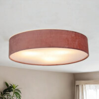Plafonnier rond Ø 50cm H : 10cm Abat-jour rose...