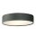 Deckenlampe rund Ø 50 cm H: 10 cm Grau Samt Schirm 3x E27