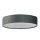 Deckenlampe rund Ø 50 cm H: 10 cm Grau Samt Schirm 3x E27