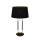 Lampe de table noir laiton E27 63 cm de haut tissu métal
