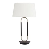 Tischlampe Samt Schirm Zugschalter 63 cm E27 Weiß...