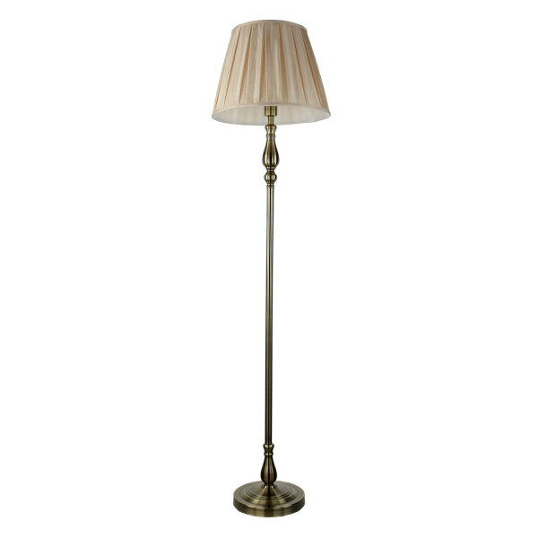 Stehleuchte Wohnzimmer in Messing Antik Braun E27 164 cm