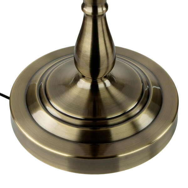 Stehleuchte Wohnzimmer in Messing Antik Braun E27 164 cm