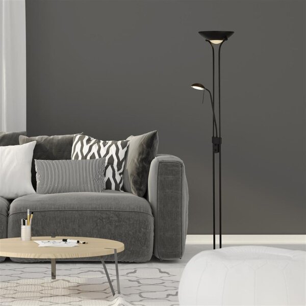 LED Stehleuchte Leselampe 180 cm Schwarz 3000 K 1887 lm