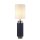 Tischlampe Blau Weiß Nickel 72 cm hoch E27 Stoff Metall
