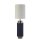 Tischlampe Blau Weiß Nickel 72 cm hoch E27 Stoff Metall