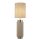 Tischleuchte Stoff Metall 72 cm hoch Grau-Beige Nickel E27
