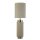 Tischleuchte Stoff Metall 72 cm hoch Grau-Beige Nickel E27