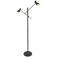 LED Stehlampe 3000K 160 cm verstellbar Metall Schwarz Gold
