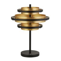 Lampe de table noir or H : 43,5 cm Ø 32 cm rond...