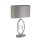 Lampe de table métal tissu 53 cm en chrome argent E27