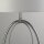 Lampe de table métal tissu 53 cm en chrome argent E27
